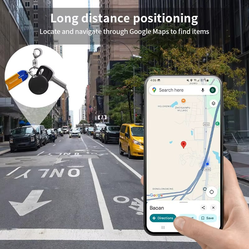 Smart Bluetooth GPS Tracker Compatible with Apple Find My – MFI Certified AirTag Replacement for Wallet, Keys, Bike, Bag – Anti-Lost Finder with Sound Alert & Long Battery Life