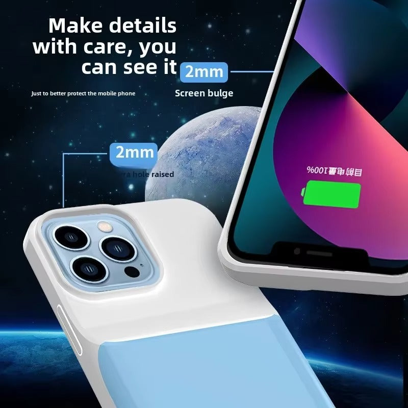 Hochwertige Apple iPhone-Hülle, MagSafe-kompatibel, Kameraobjektiv- und Bildschirmschutz, ultradünne, stoßfeste, magnetische Rundum-Schutzhülle mit 5000 mAh 10000 mAh Powerbank