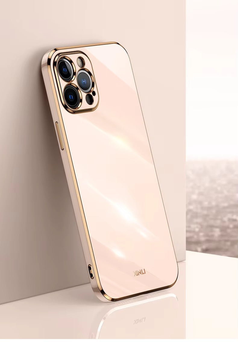 Luxury Apple iPhone Case MagSafe Compatible, Camera Lens & Screen Protection, Ultra Thin Shockproof Magnetic Full All Around Protection Cover with Solid Color Plating Silicone