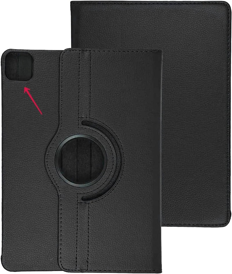 Premium 360° Rotating PU Leather iPad Case – Smart Cover with Auto Sleep/Wake, Shockproof Stand for 12.9" Pro & Air Tablets, Durable & Washable