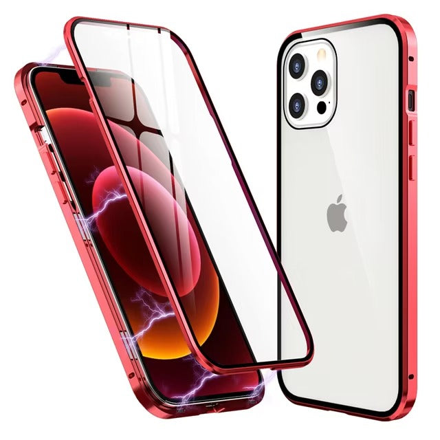 Premium Apple iPhone Case Compatible, Camera Lens & Screen Protection, Ultra Thin Magnetic Full All Around Protection Cover 
