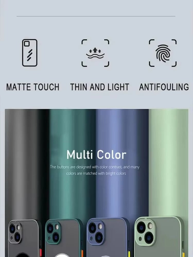 Luxury Apple iPhone Case Camera Lens & Screen Protection, Ultra Thin Shockproof Magnetic Full All Around Protection Cover