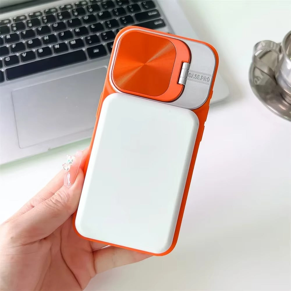 Luxury Apple iPhone Case  Ultra Thin Shockproof Magnetic Full All Around Protection Cover with Matte Bracket & Logo Window