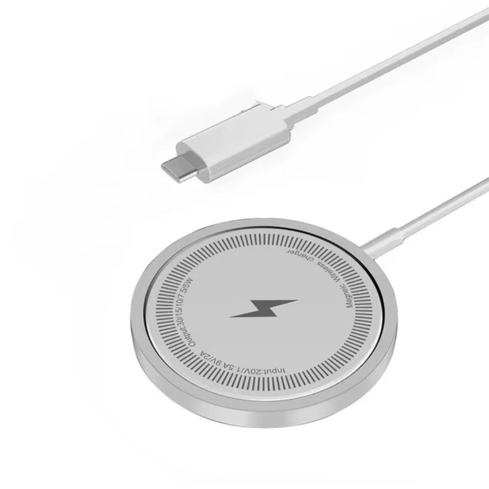 Premium Magnetic Wireless Charger Pad 30W Fast Charging – USB-C & USB-A Dual Input, Strong Magnetic Hold, Case-Friendly, Ultra-Thin Design for Phones