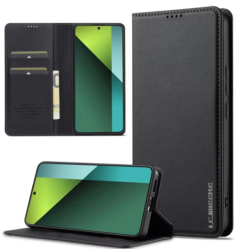 Luxury Apple iPhone Case, MagSafe Compatible, Camera Lens and Screen Protection, Ultra Thin, Shockproof, Magnetic, Full All Around Protection, Leather Flip Magnetic Cover