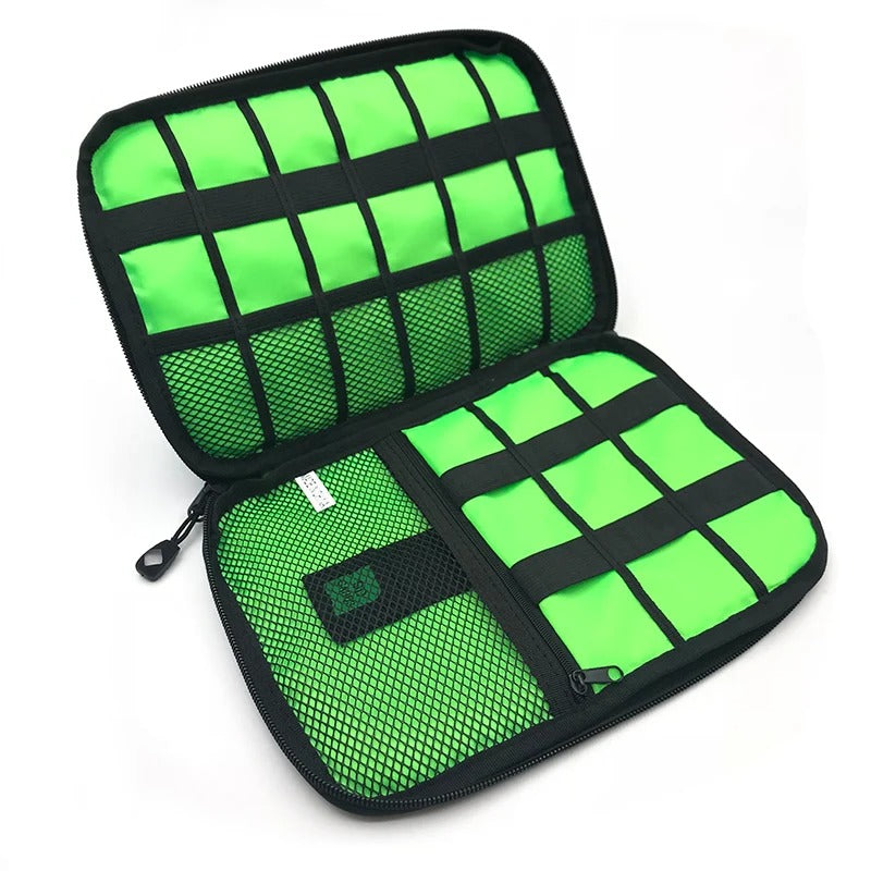 Premium Waterproof Travel Organizer Bag for Laptop Accessories – Compact Storage Case for External Hard Drive, Chargers, Cables, Headphones, SD Cards, U-Disk, Power Bank