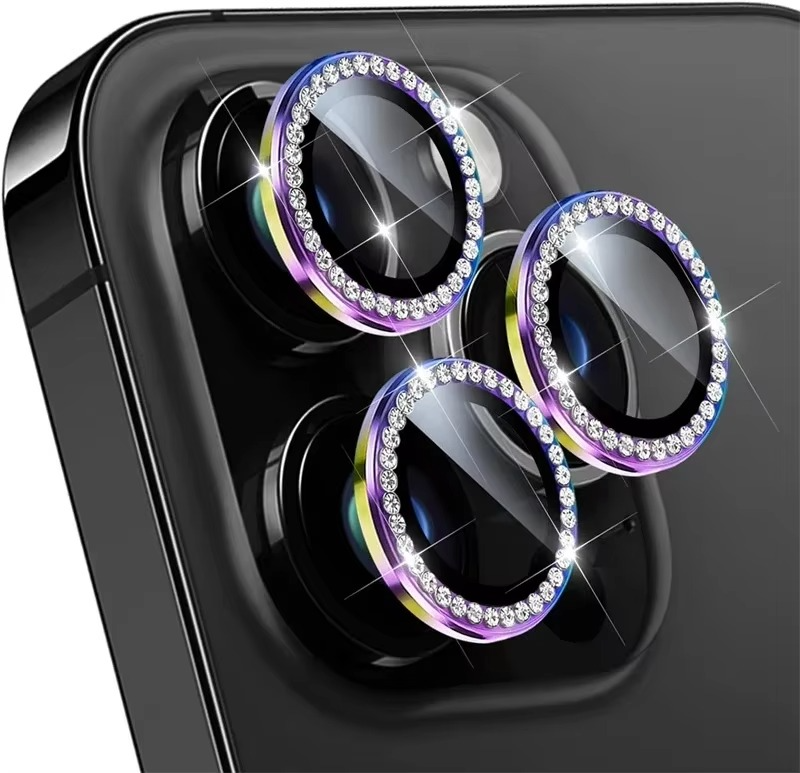 Premium Metal Camera Lens Protector – Tempered Glass Lens Cover Ring with Scratch Resistance, Shock Protection, Anti-Dust Coating and Precision Camera Protection