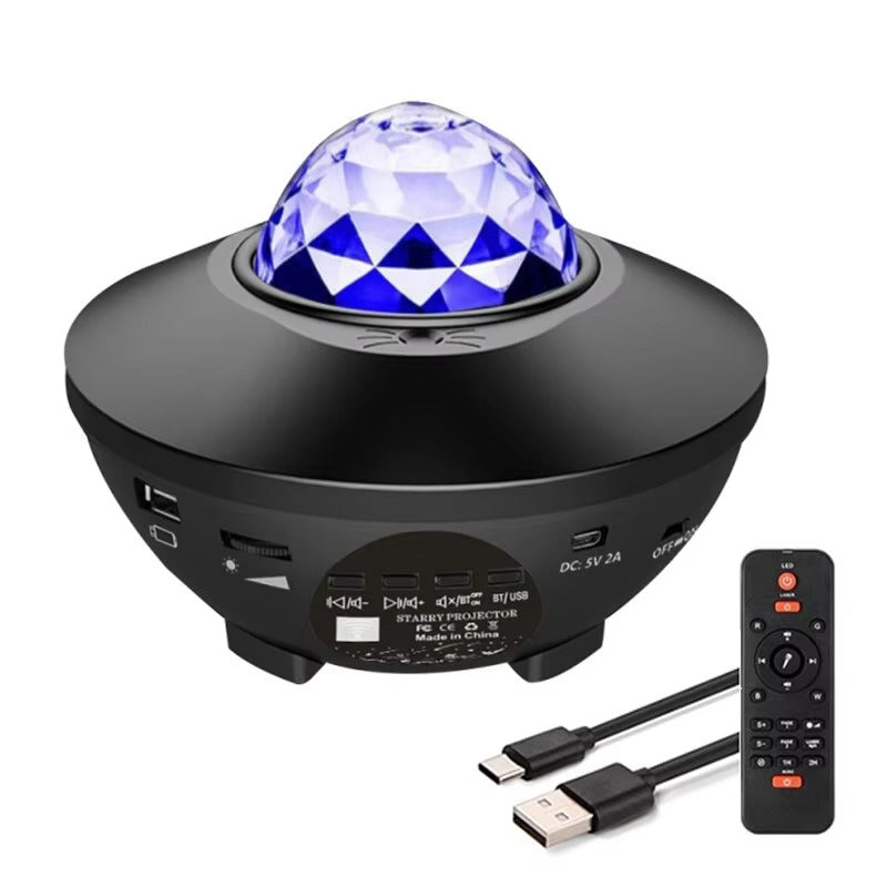 Premium Galaxy Star Projector with Ocean Wave Light, Bluetooth Music Speaker Night Lamp for Bedroom Decor, Party Ambience, 