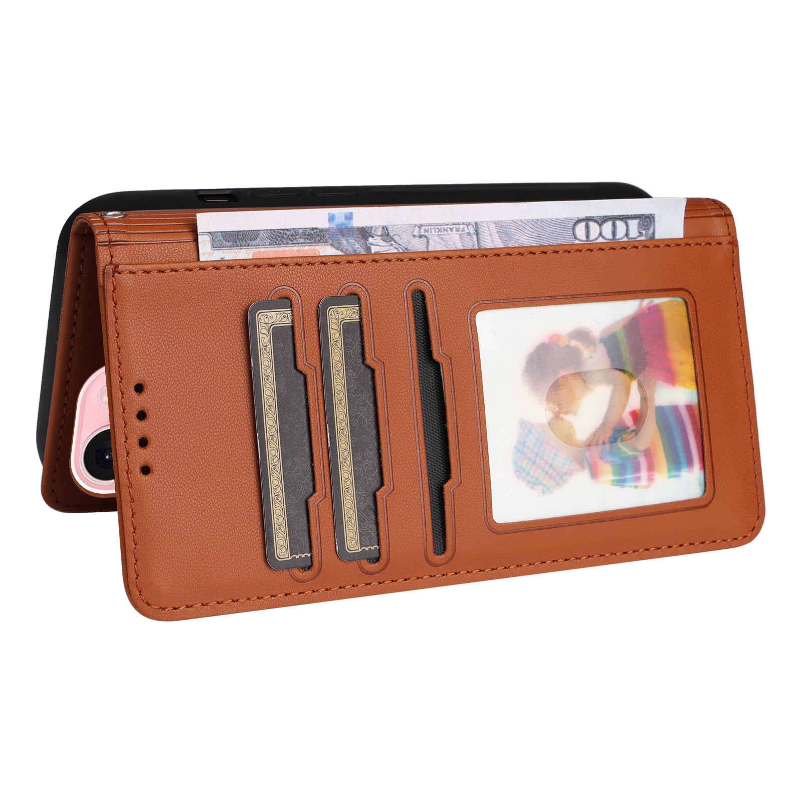 Luxuriöse, abnehmbare 2-in-1-Brieftaschenhülle für das iPhone – magnetische Lederhülle, Kartenhalter, Ständer, sicherer Verschluss, stilvoller und langlebiger Schutz