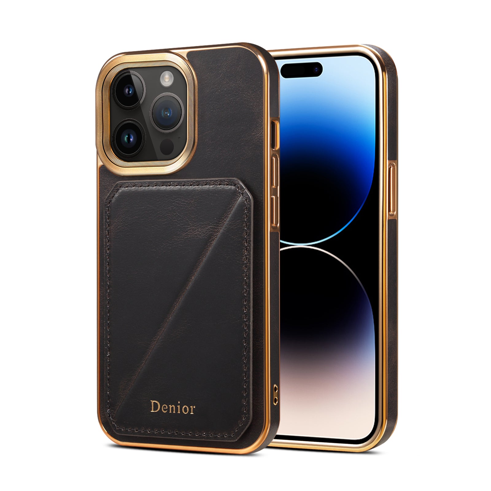 Luxury Cowhide Leather Wallet iPhone Case – Magnetic Card Holder, Plating Shell, Shockproof Protection, Premium Design for iPhone Models