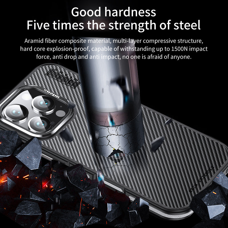 Premium 100% Aramid Fiber Kevlar iPhone Case – 600D Lightweight  Compatible Ultra-Thin Protective Cover for iPhone Models