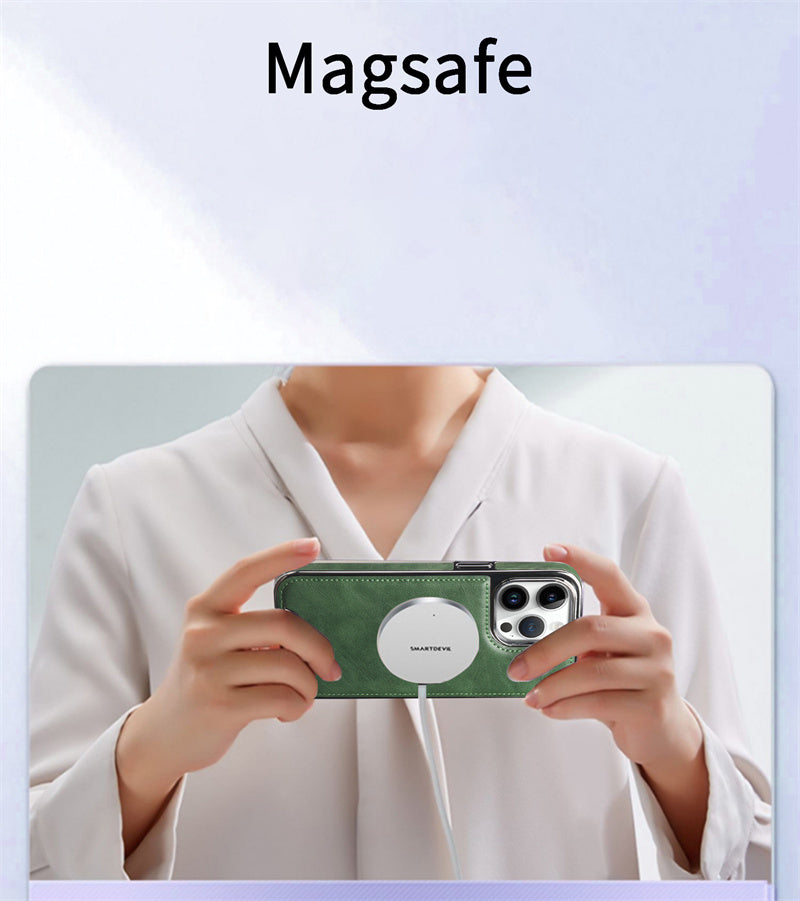 Luxuriöse iPhone-Hülle aus Leder im Brieftaschenformat mit Standfunktion – Kartenhalter, erstklassiger Schutz, robuste Klapphülle und stilvolles Design für iPhone-Modelle
