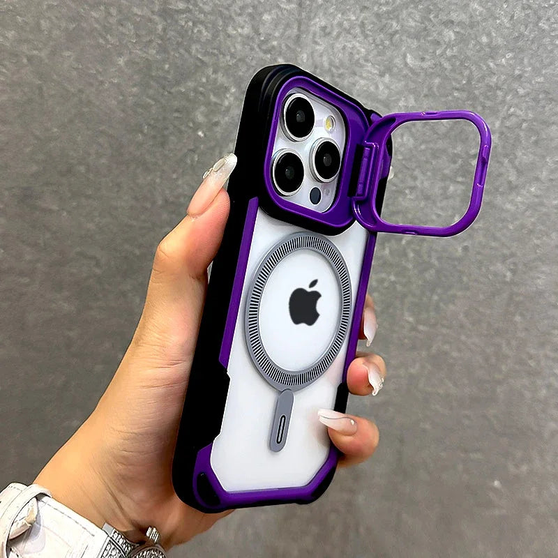 Luxury Armor iPhone Case- Transparent MagSafe Cover, Wireless Charging Compatible Durable & Protective Design Case for iPhone