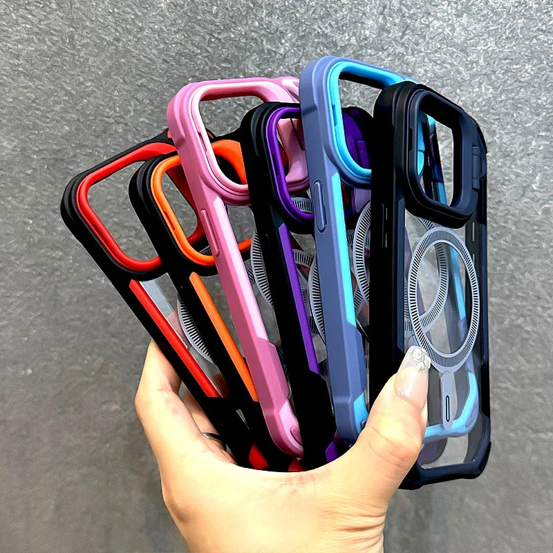 Luxury Armor iPhone Case- Transparent MagSafe Cover, Wireless Charging Compatible Durable & Protective Design Case for iPhone