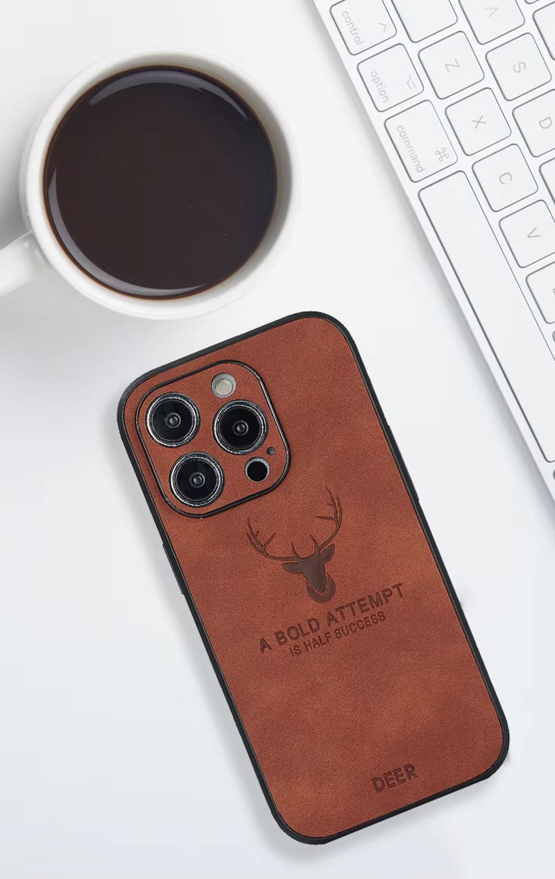 Luxury Vintage Lambskin PU Leather MagSafe iPhone Case – Wireless Charging, Full Protection, Stylish & Durable Cover 