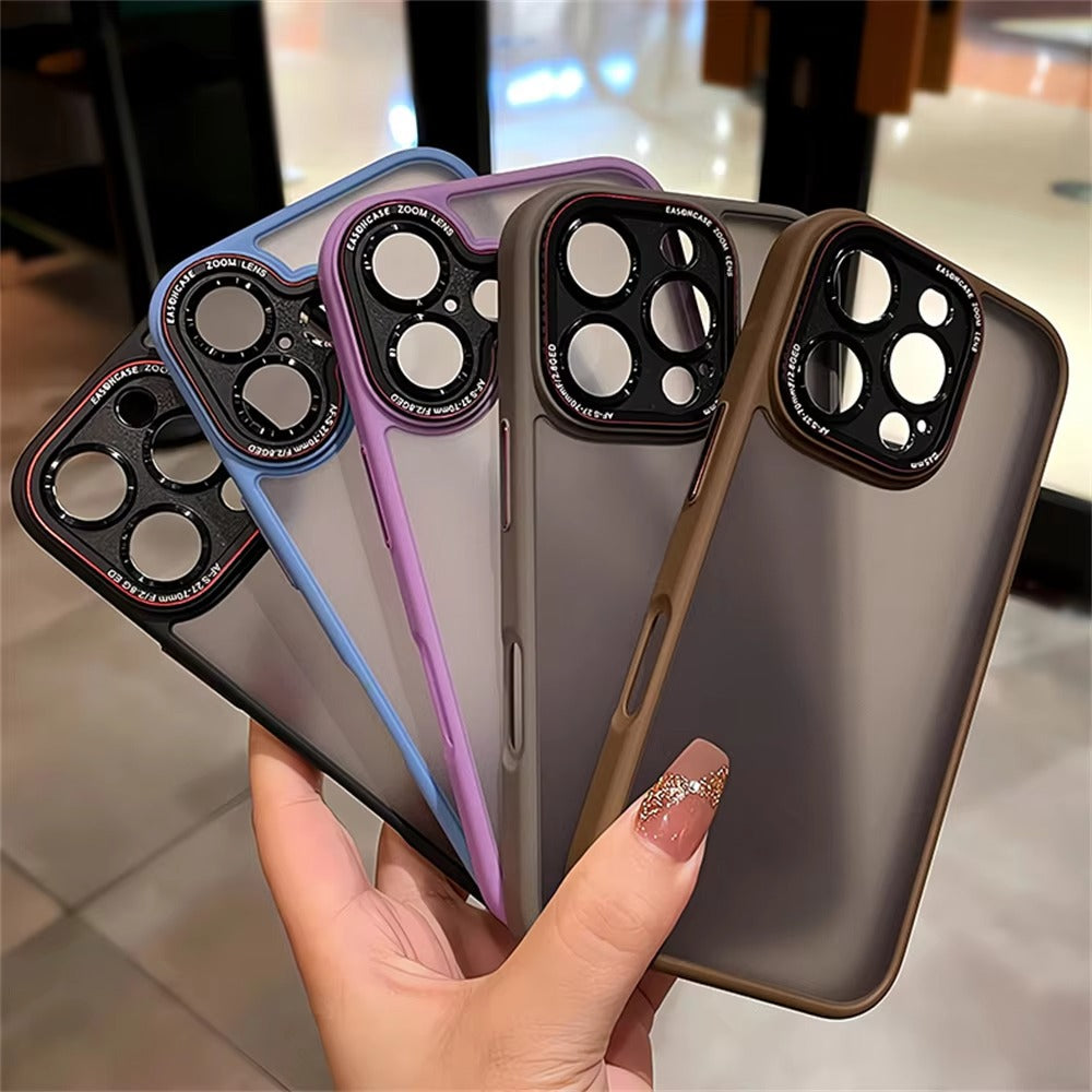 Luxury Apple iPhone Case MagSafe Compatible, Camera Lens & Screen Protection,  Cover with Matte Clear Hard PC Shell