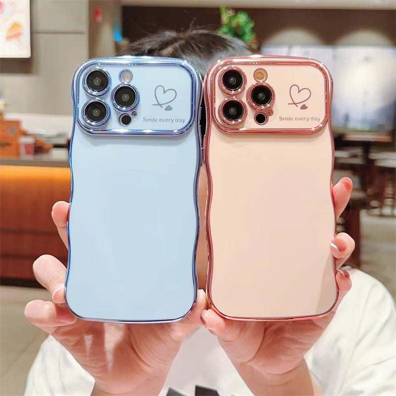 Luxury Apple iPhone Case MagSafe Compatible, Camera Lens & Screen Protection All Around Protection Cover with  Heart Design