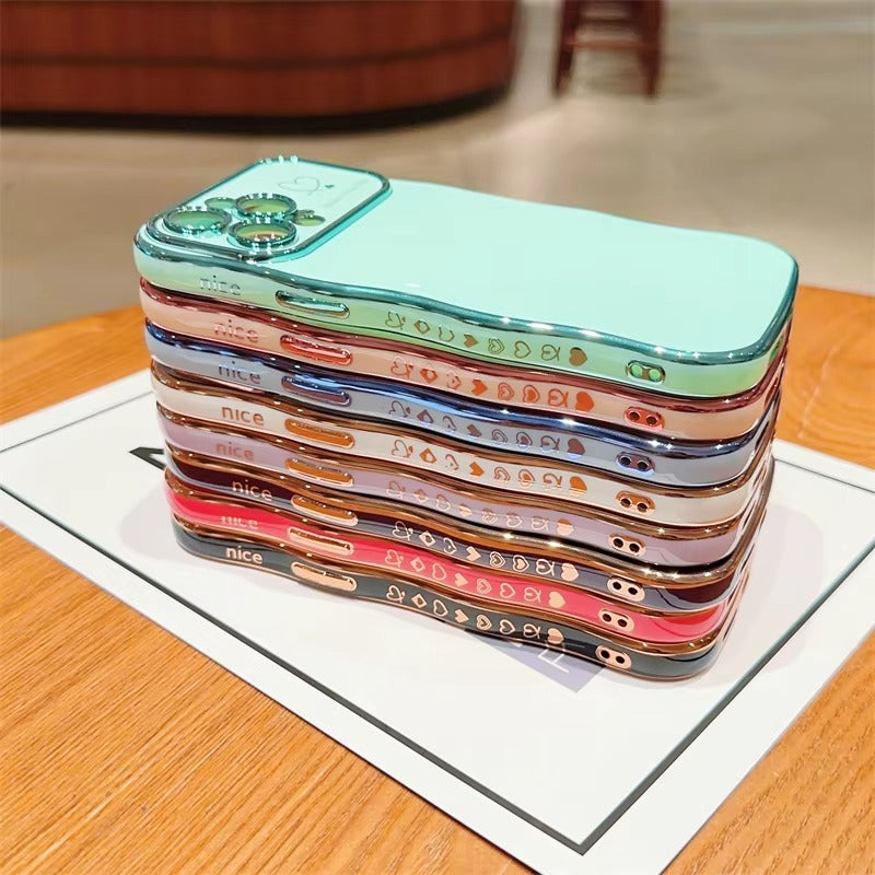 Luxury Apple iPhone Case MagSafe Compatible, Camera Lens & Screen Protection All Around Protection Cover with  Heart Design
