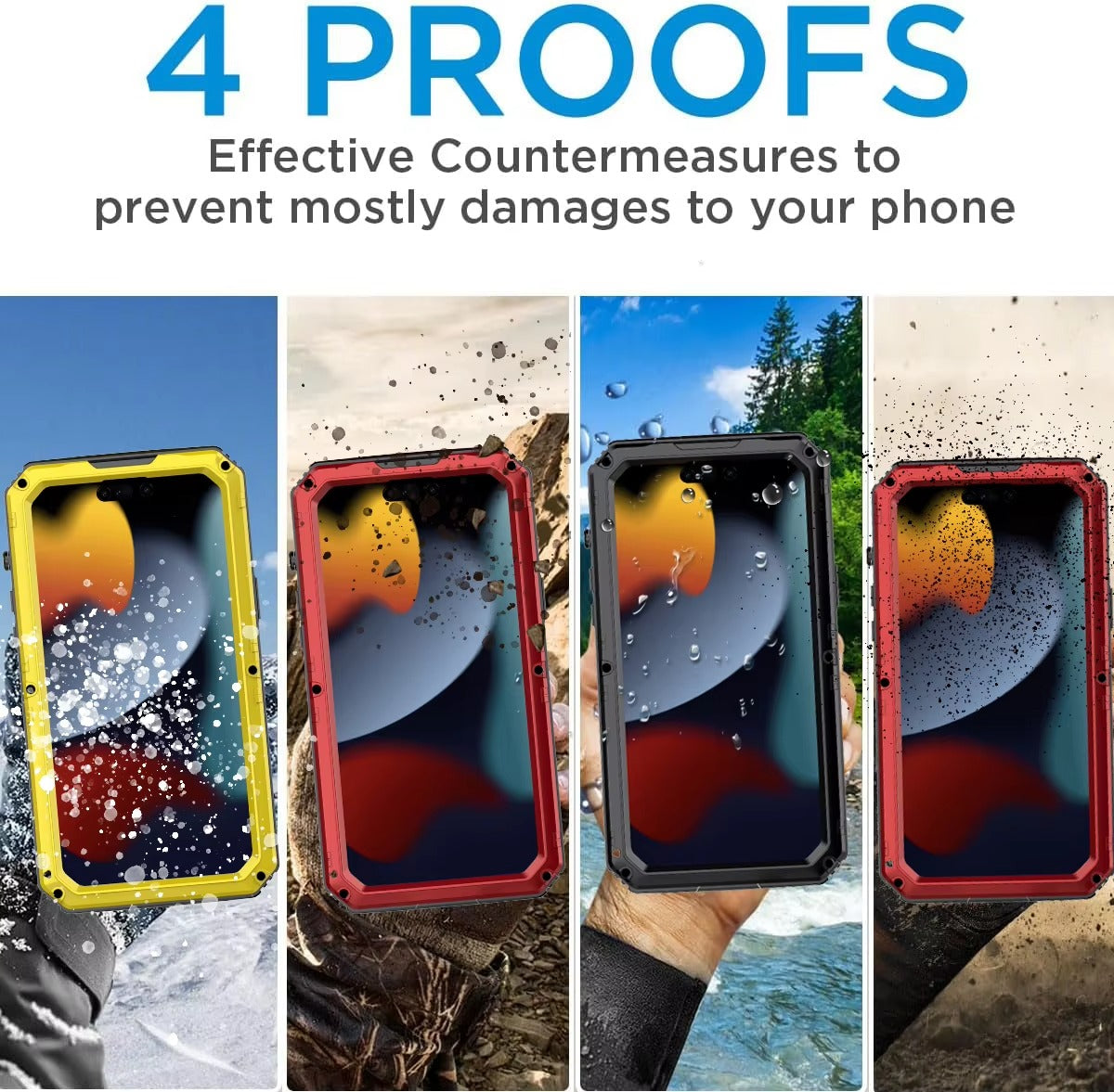 Robust Apple iPhone Case MagSafe Compatible, Camera Lens & Screen Protection, Cover with IP68 Waterproof Armor Design