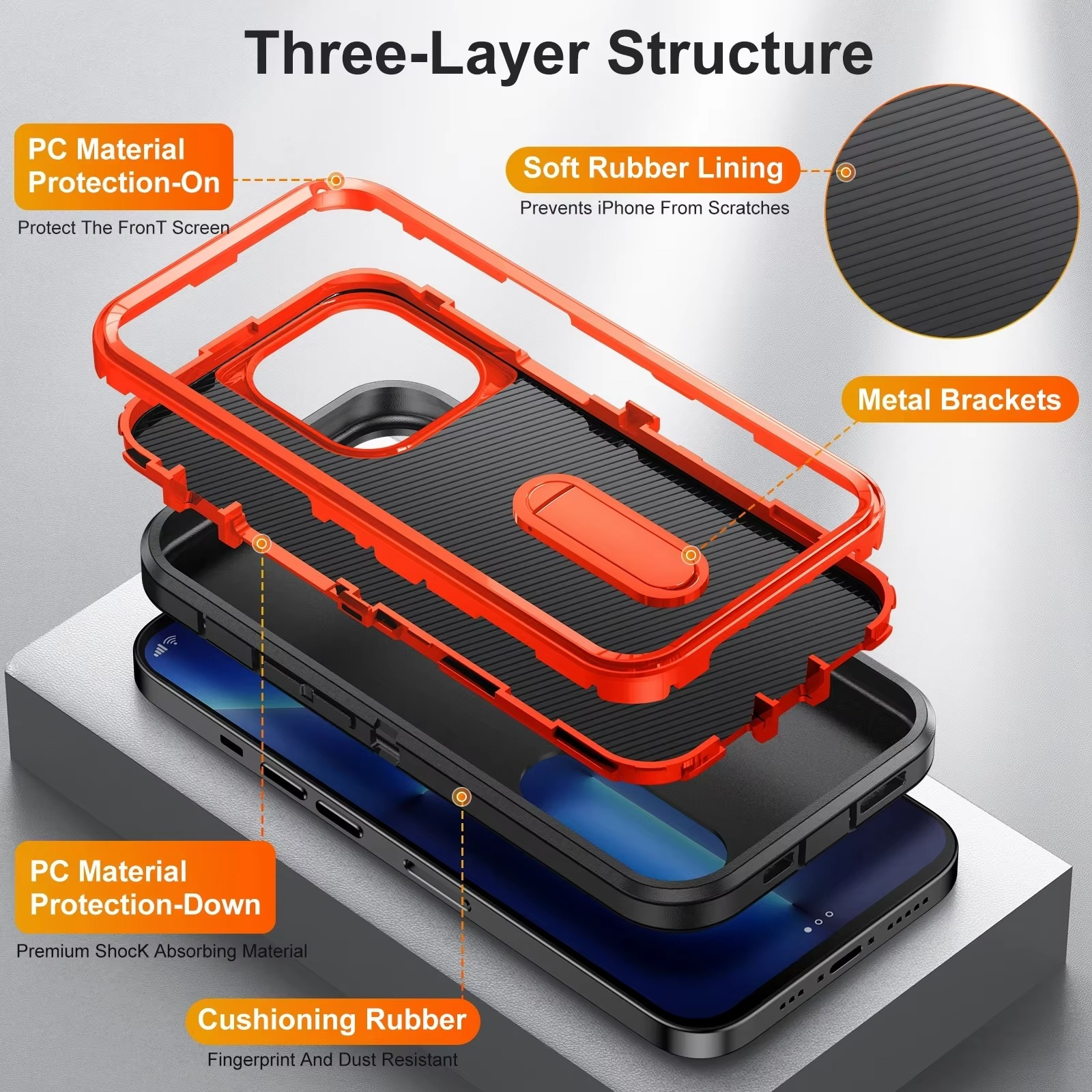 Luxury Apple iPhone Case, MagSafe Compatible, Camera Lens and Screen Protection, Ultra Thin, Shockproof, Magnetic, Full All Around Protection, Dustproof Armor Stand Cover