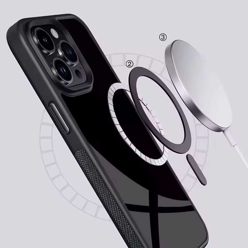 Premium Apple iPhone Case, MagSafe Compatible, Camera Lens and Screen Protection, Ultra Thin, Shockproof, Magnetic, Full All Around Protection, Eco Vegan Magnetic Cover