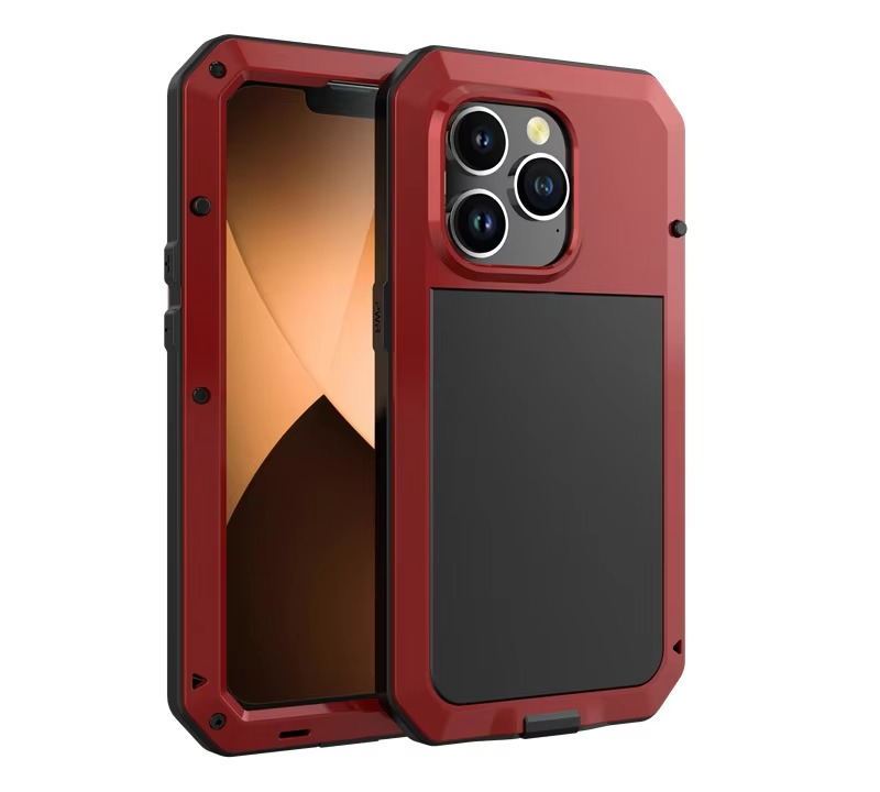 Robust Apple iPhone Case, MagSafe Compatible, Camera Lens and Screen Protection, Ultra Thin, Shockproof, Magnetic, Full All Around Protection, Aluminum Armor Tank Cover