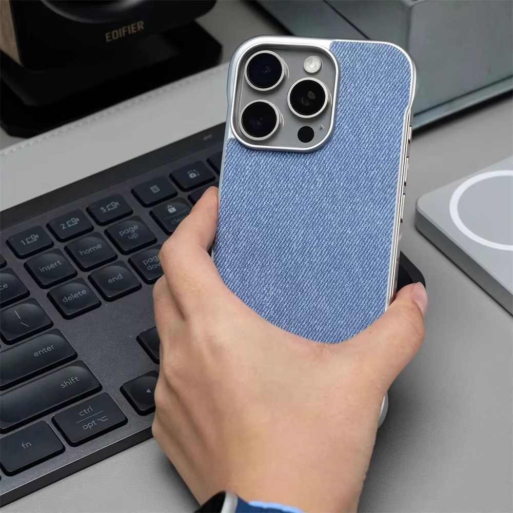 Premium Apple iPhone Case, MagSafe Compatible, Camera Lens and Screen Protection, Ultra Thin, Shockproof, Magnetic, Full All Around Protection, Canvas Fabric Hard Cover