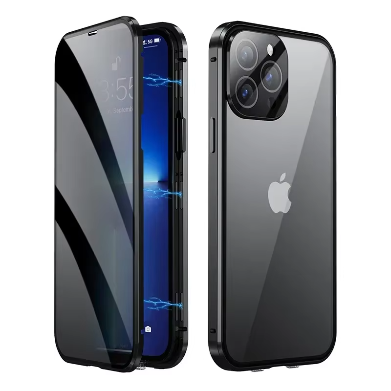 Premium Apple iPhone Case, MagSafe Compatible, Camera Lens and Screen Protection, Ultra Thin, Shockproof, Magnetic, Full All Around Protection, Double-Sided Privacy Cover