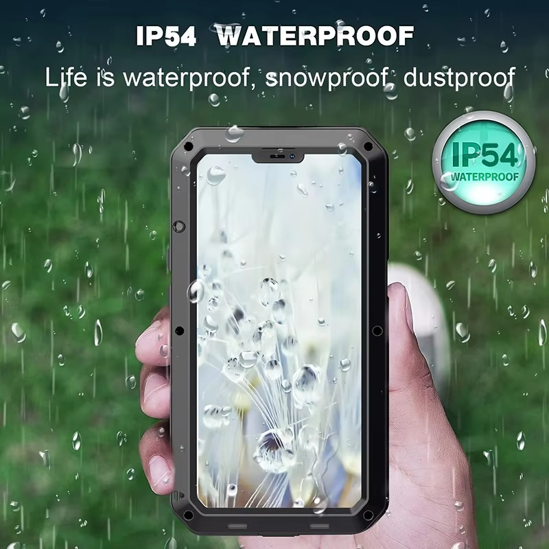Robust Apple iPhone Case, MagSafe Compatible, Camera Lens and Screen Protection, Ultra Thin, Shockproof, Magnetic, Full All Around Protection, Aluminum Armor Tank Cover