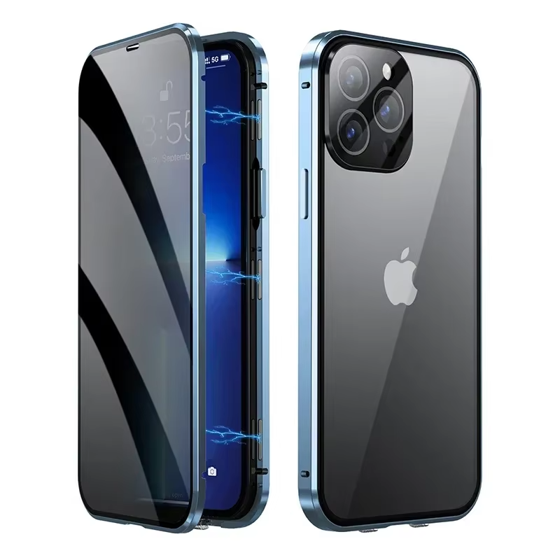 Premium Apple iPhone Case, MagSafe Compatible, Camera Lens and Screen Protection, Ultra Thin, Shockproof, Magnetic, Full All Around Protection, Double-Sided Privacy Cover