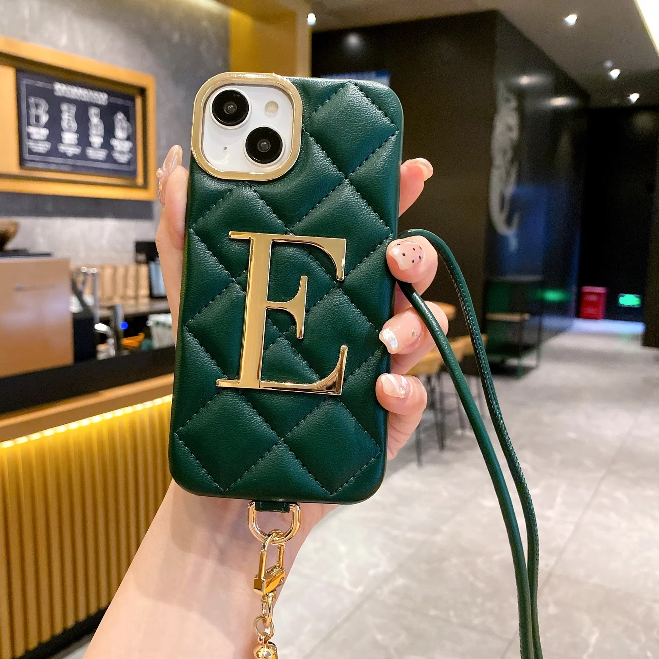 Luxury Apple iPhone Case, MagSafe Compatible, Camera Lens and Screen Protection, Ultra Thin, Shockproof, Magnetic, Full All Around Protection, Leather Name Lanyard Cover