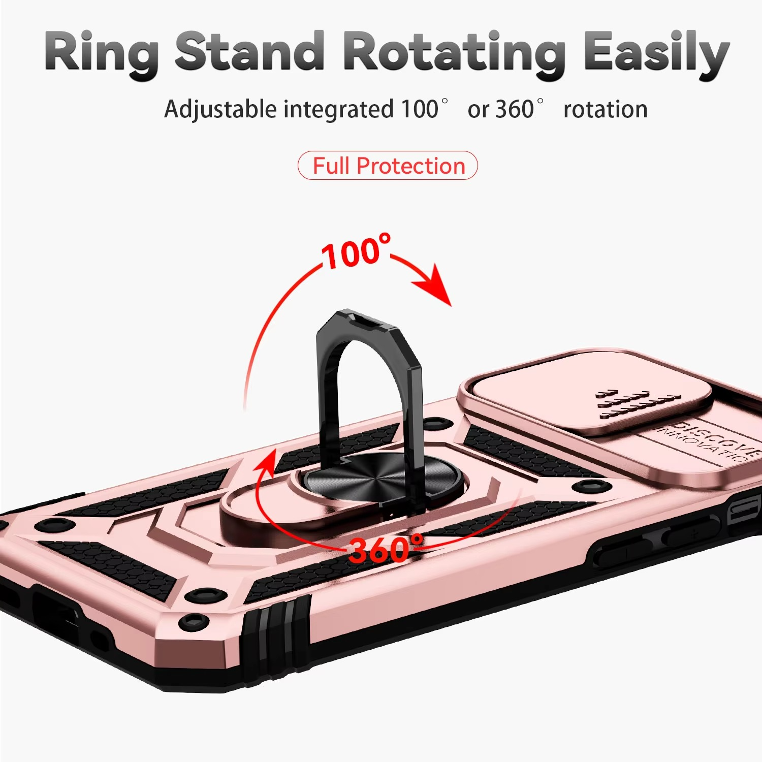 Robust Apple iPhone Case, MagSafe Compatible, Camera Lens and Screen Protection, Ultra Thin, Shockproof, Magnetic, Full All Around Protection, 360 Ring Car Mount Cover