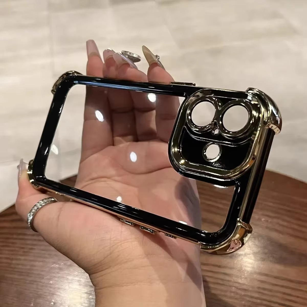 Luxury Plating Shockproof iPhone Case - Silicone Cover with Airbag Protection, Durable & Stylish Design | Case for iPhone
