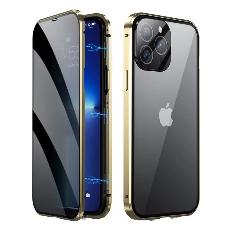 Premium Apple iPhone Case, MagSafe Compatible, Camera Lens and Screen Protection, Ultra Thin, Shockproof, Magnetic, Full All Around Protection, Double-Sided Privacy Cover
