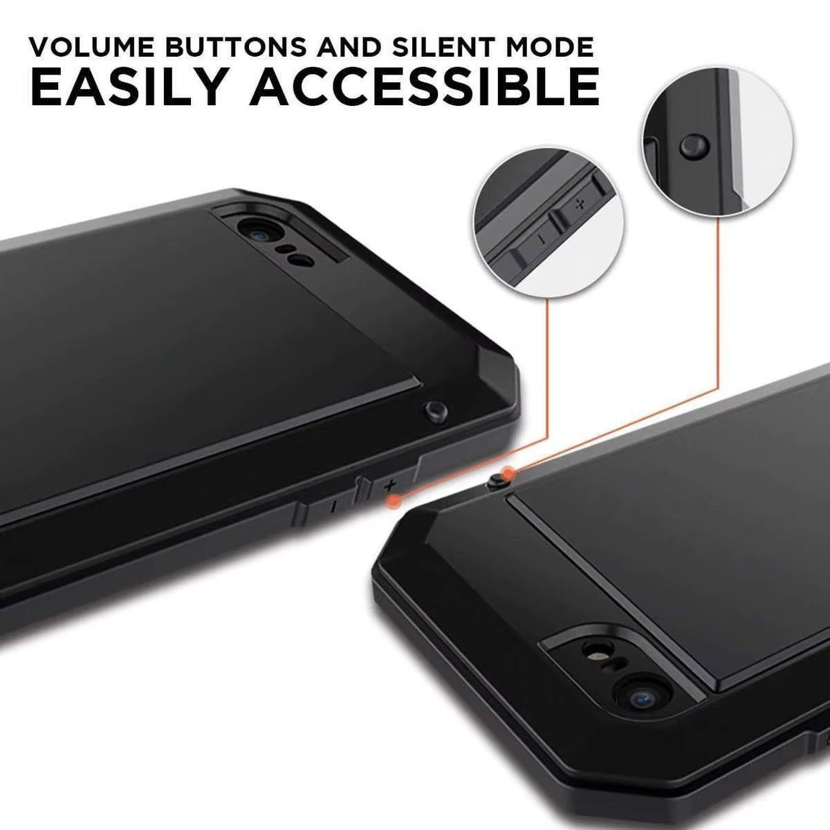 Robust Apple iPhone Case, MagSafe Compatible, Camera Lens and Screen Protection, Ultra Thin, Shockproof, Magnetic, Full All Around Protection, Aluminum Armor Tank Cover