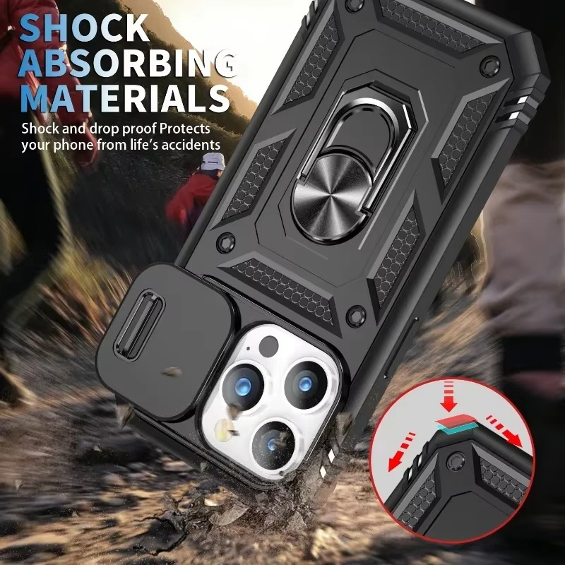Robust Apple iPhone Case, MagSafe Compatible, Camera Lens and Screen Protection, Ultra Thin, Shockproof, Magnetic, Full All Around Protection, 360 Ring Car Mount Cover