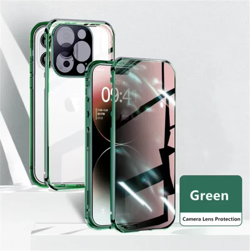 Premium Apple iPhone Case, MagSafe Compatible, Camera Lens and Screen Protection, Ultra Thin, Shockproof, Magnetic, Full All Around Protection, Double-Sided Privacy Cover