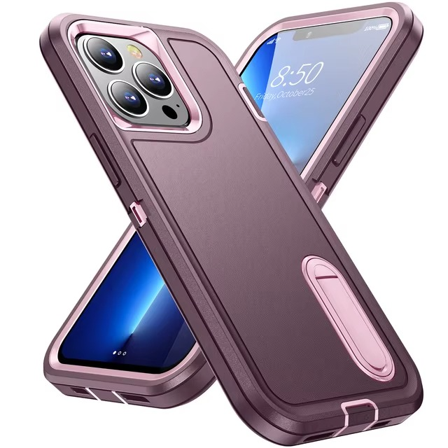 Luxury Apple iPhone Case, MagSafe Compatible, Camera Lens and Screen Protection, Ultra Thin, Shockproof, Magnetic, Full All Around Protection, Dustproof Armor Stand Cover
