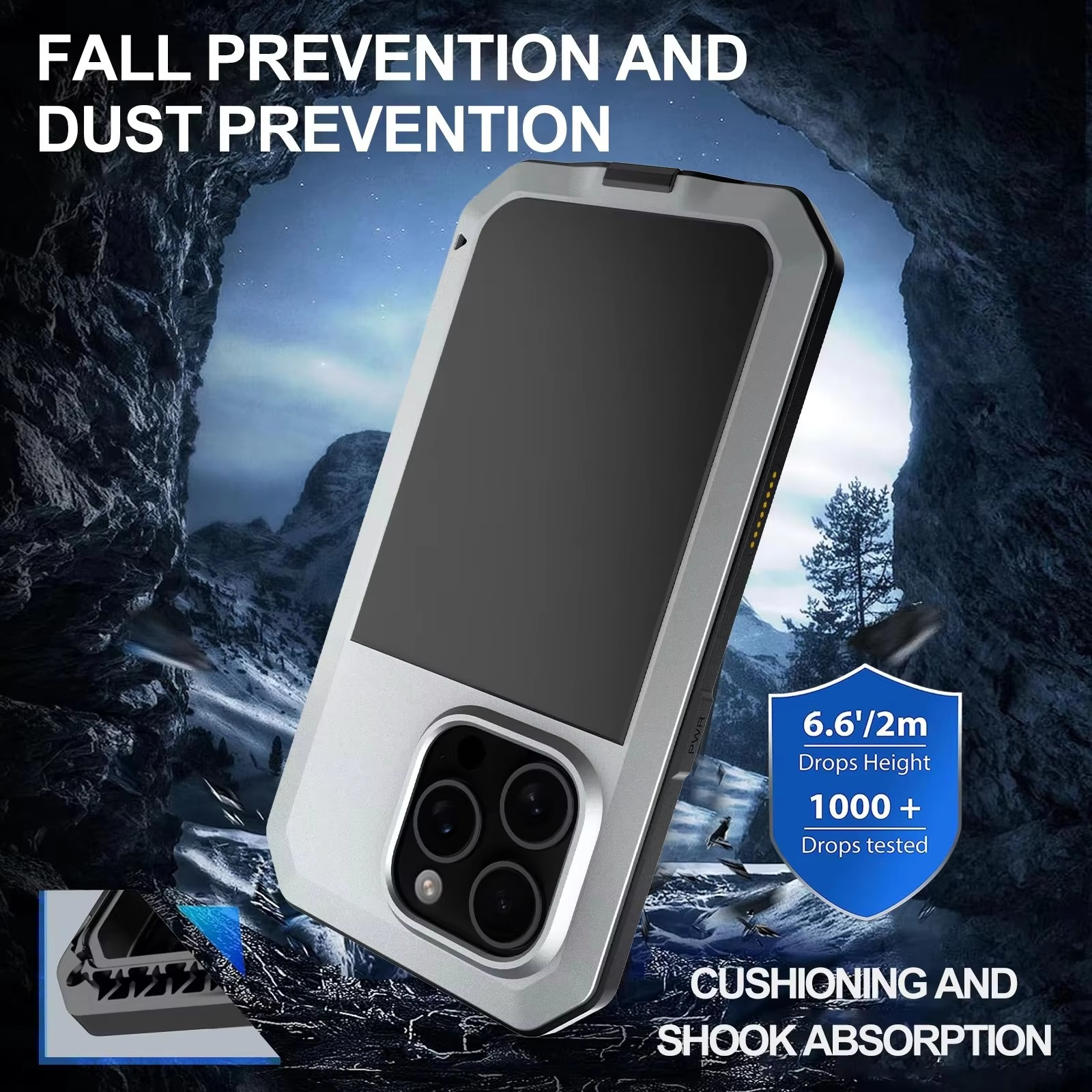Robust Apple iPhone Case, MagSafe Compatible, Camera Lens and Screen Protection, Ultra Thin, Shockproof, Magnetic, Full All Around Protection, Metal Screw Bumper Cover