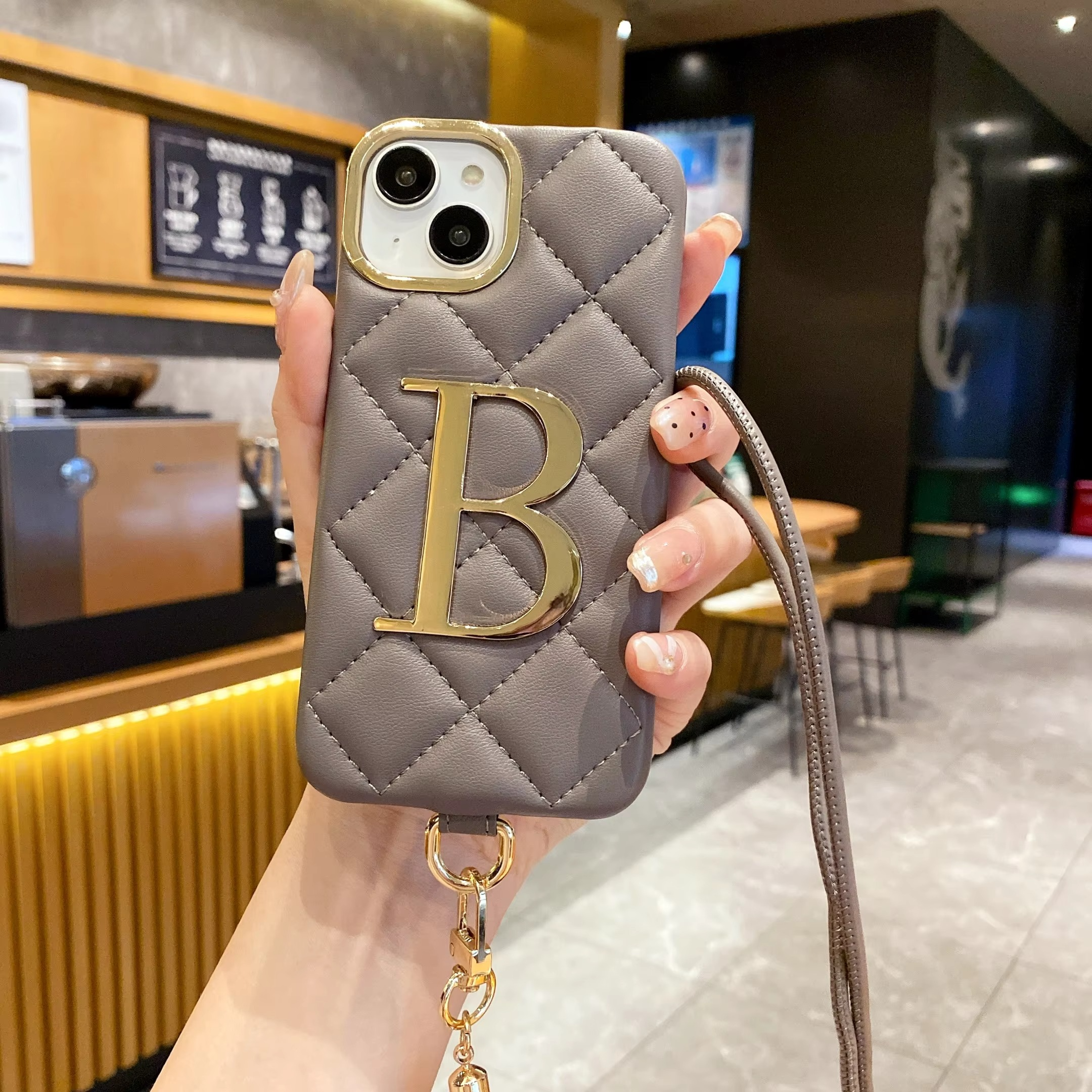 Luxury Apple iPhone Case, MagSafe Compatible, Camera Lens and Screen Protection, Ultra Thin, Shockproof, Magnetic, Full All Around Protection, Leather Name Lanyard Cover
