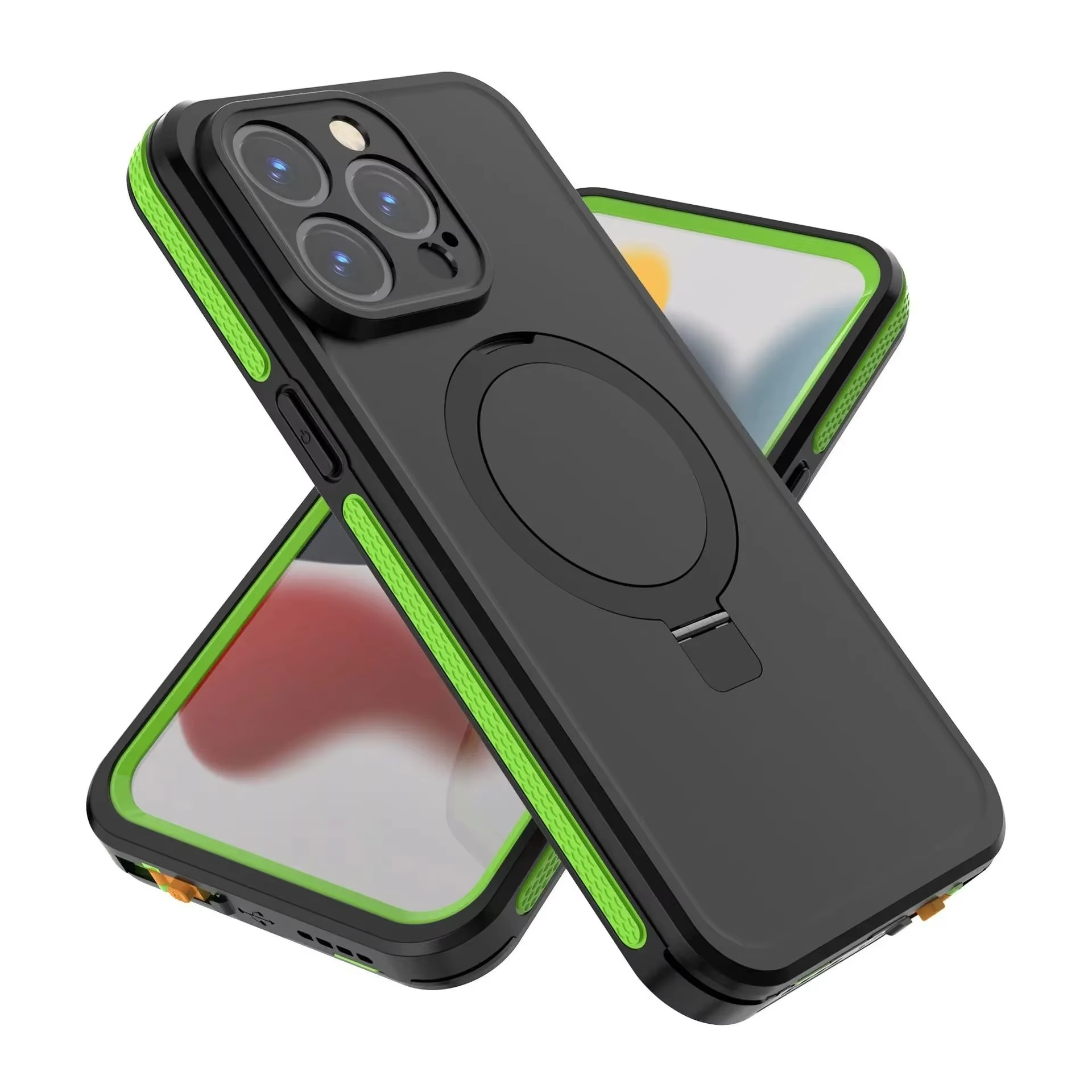 Robust Apple iPhone Case, MagSafe Compatible, Camera Lens and Screen Protection, Ultra Thin, Shockproof, Magnetic, Full All Around Protection, IP68 Waterproof Sports Cover