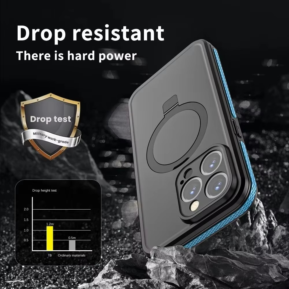 Robust Apple iPhone Case, MagSafe Compatible, Camera Lens and Screen Protection, Ultra Thin, Shockproof, Magnetic, Full All Around Protection, IP68 Waterproof Sports Cover