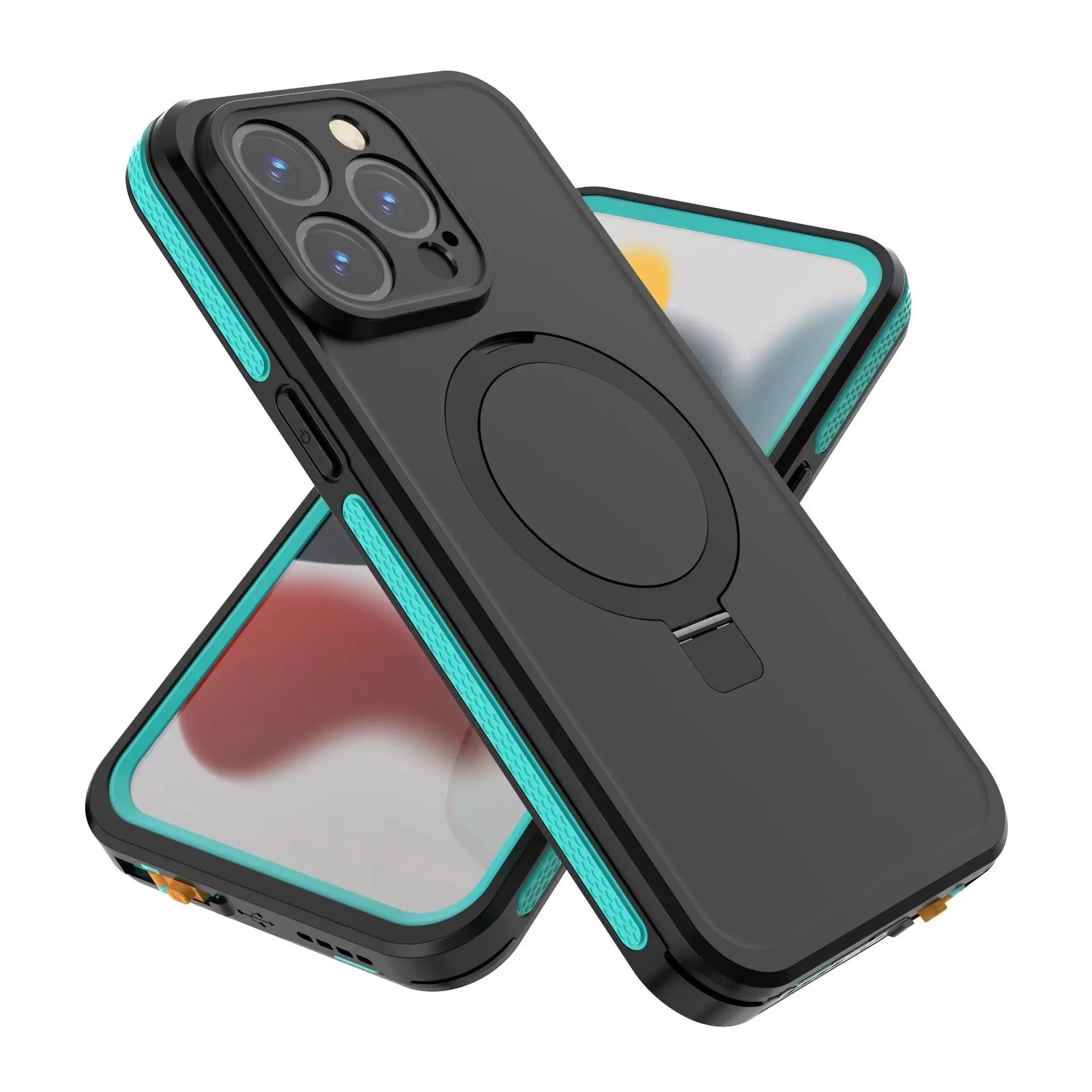 Robust Apple iPhone Case, MagSafe Compatible, Camera Lens and Screen Protection, Ultra Thin, Shockproof, Magnetic, Full All Around Protection, IP68 Waterproof Sports Cover