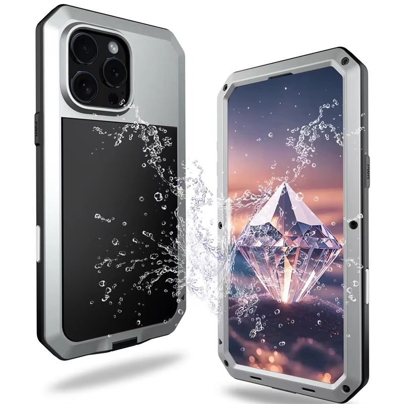 Robust Apple iPhone Case, MagSafe Compatible, Camera Lens and Screen Protection, Ultra Thin, Shockproof, Magnetic, Full All Around Protection, Metal Screw Bumper Cover