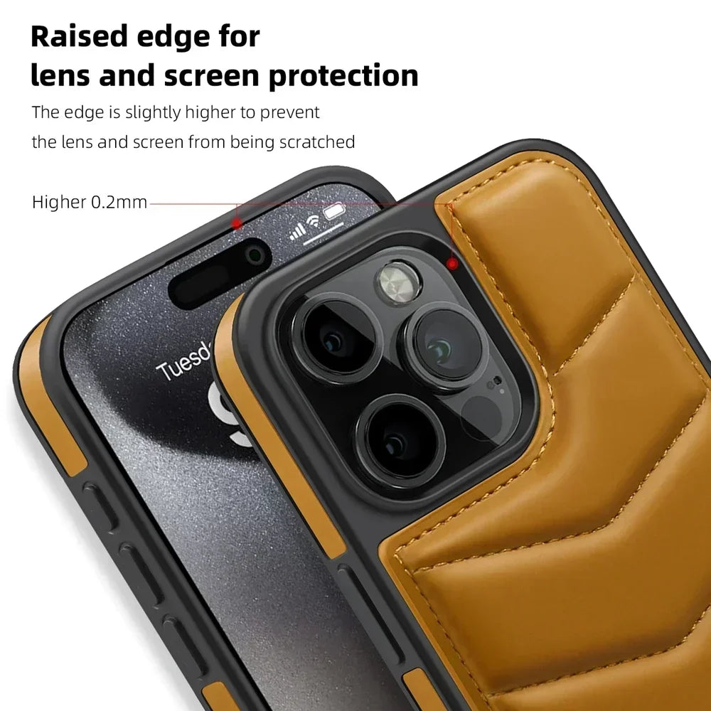 Premium MagSafe Lederhülle für iPhone – magnetisches kabelloses Laden, Kartenhalter-Brieftasche, stoßfester Schutz, schlankes Design für iPhone-Modelle