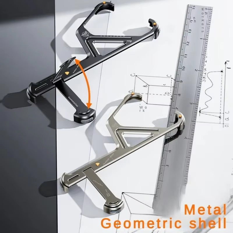 Luxury Geometric Metal iPhone Case – Aluminum Alloy Shockproof Cover with  Stand for iPhone Models Stylish and Durable Design