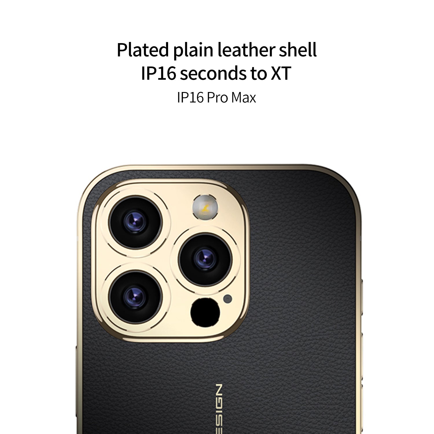 Luxury Plating Leather Phone Case – Shockproof All-Inclusive Lens Back Cover for iPhone Models, Sleek and Durable Design