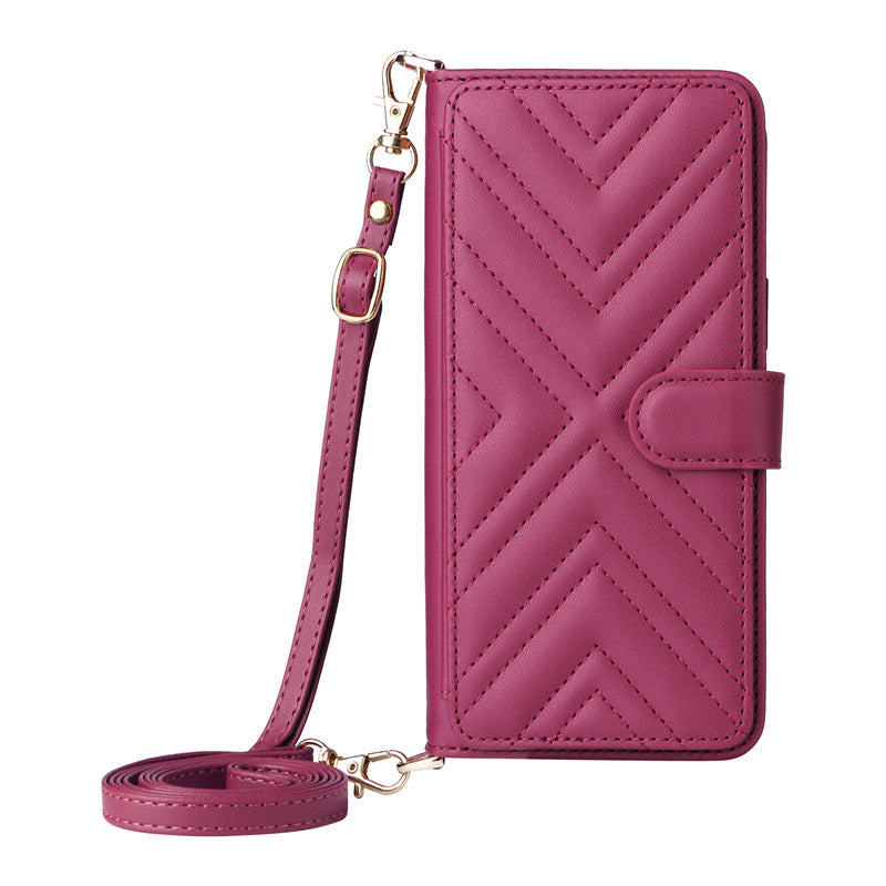 Luxury Crossbody Wallet iPhone Case – Fashion Shoulder Strap, Magnetic Closure, Card Holder and Premium Protection for iPhone