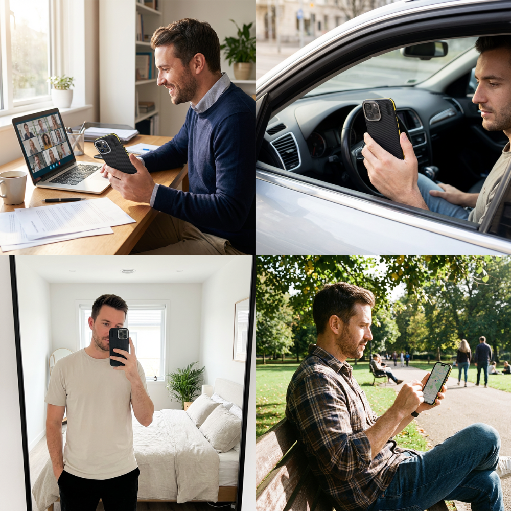 Premium 100% Aramid Fiber Kevlar iPhone Case – 600D Lightweight  Compatible Ultra-Thin Protective Cover for iPhone Models