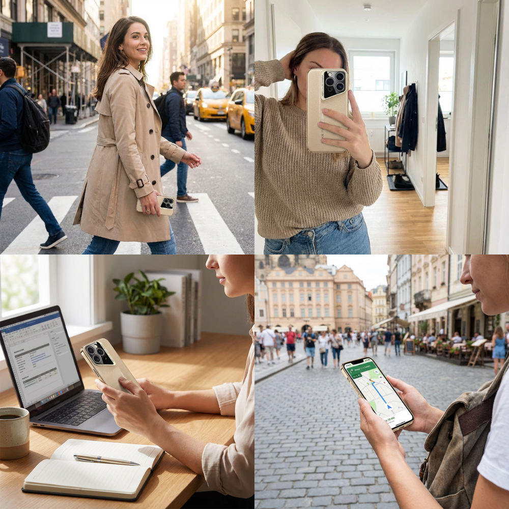 Premium Luxury iPhone Case – Electroplated Leather, Ultra-Thin, Shockproof Hard Protection Durable Cover | Case for iPhone